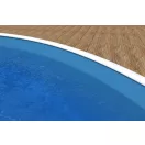 Ibiza round földbe süllyesztett fémpalástos medence, P1/P3 perem, D400 x 150 cm, kék