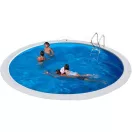 Ibiza round földbe süllyesztett fémpalástos medence, P1/P3 perem, D600 x 150 cm, kék