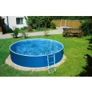 Azuro 240 round fémpalástos medence, szűrő nélkül, D240 x 90 cm, kék/fehér