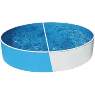   Azuro 240 round piscină cu perete metalic, cu skimmer Skimfilter 2000, D240 x 90 cm, albastru/alb
