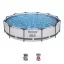 BESTWAY Steel Pro Max csővázas medence szett, 366 x 76 cm, papírszűrős, vízkapacitás 6473 l (56416)