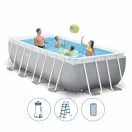 INTEX MetalPrism Set négyszögletű medence 400 x 200 x 100 cm (26788)