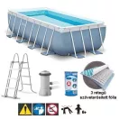 INTEX MetalPrism Set négyszögletű medence 400 x 200 x 100 cm (26788)