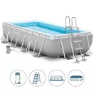 INTEX MetalPrism Set négyszögletű medence 488 x 244 x 107 cm (26792)