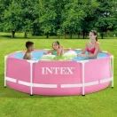 INTEX Metal medence 244 x 76 cm, rózsaszín (28290)
